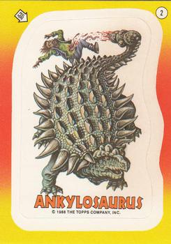 1988 Topps Dinosaurs Attack! - Stickers #2 Ankylosaurus Front