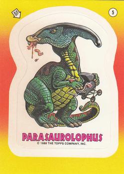 1988 Topps Dinosaurs Attack! - Stickers #5 Parasaurolophus Front