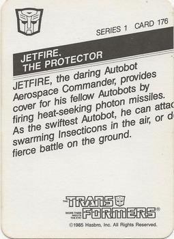 1985 Hasbro Transformers #176 Jetfire, the Protector Back