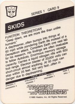 1985 Hasbro Transformers #9 Skids Back