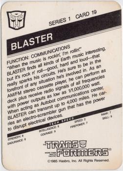 1985 Hasbro Transformers #19 Blaster Back