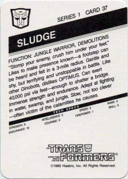 1985 Hasbro Transformers #37 Sludge Back