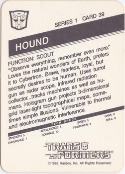 1985 Hasbro Transformers #39 Hound Back