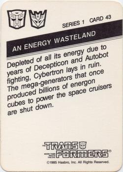 1985 Hasbro Transformers #43 An Energy Wasteland Back