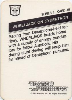 1985 Hasbro Transformers #45 Wheeljack on Cybertron Back