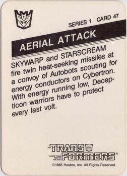 1985 Hasbro Transformers #47 Aerial Attack Back