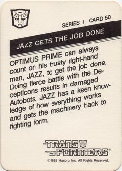1985 Hasbro Transformers #50 Jazz Gets the Job Done Back