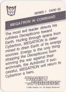 1985 Hasbro Transformers #52 Megatron in Command Back