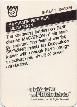1985 Hasbro Transformers #59 Skywarp Revives Megatron Back