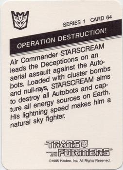 1985 Hasbro Transformers #64 Operation Destruction! Back