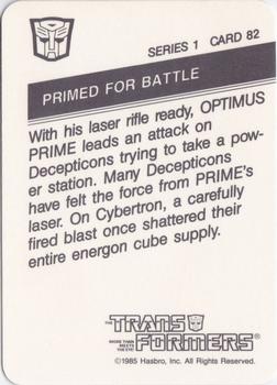 1985 Hasbro Transformers #82 Primed for Battle Back