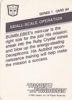 1985 Hasbro Transformers #84 Small-Scale Operation Back