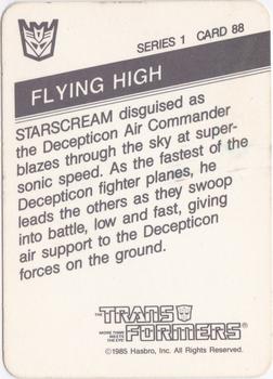 1985 Hasbro Transformers #88 Flying High Back