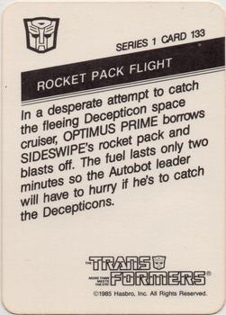1985 Hasbro Transformers #133 Rocket Pack Flight Back