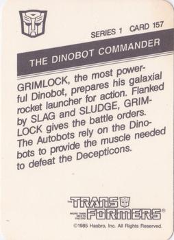 1985 Hasbro Transformers #157 The Dinobot Commander Back