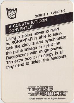 1985 Hasbro Transformers #172 A Constructicon Converter Back