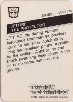 1985 Hasbro Transformers #176 Jetfire, the Protector Back