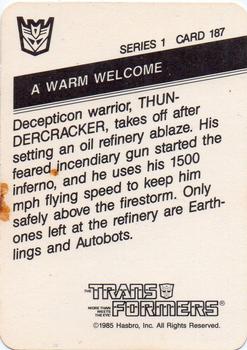 1985 Hasbro Transformers #187 A Warm Welcome Back