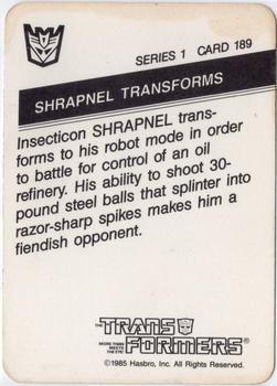 1985 Hasbro Transformers #189 Shrapnel Transforms Back