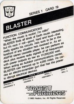 1985 Hasbro Transformers #19 Blaster Back