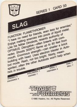 1985 Hasbro Transformers #33 Slag Back