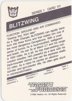 1985 Hasbro Transformers #111 Blitzwing Back
