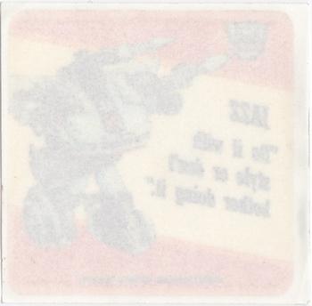 1985 Hasbro Transformers - Stickers #NNO Jazz Back