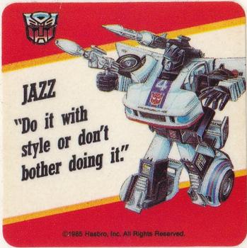 1985 Hasbro Transformers - Stickers #NNO Jazz Front