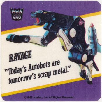1985 Hasbro Transformers - Stickers #NNO Ravage Front