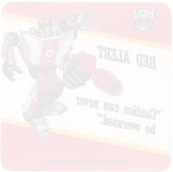 1985 Hasbro Transformers - Stickers #NNO Red Alert Back