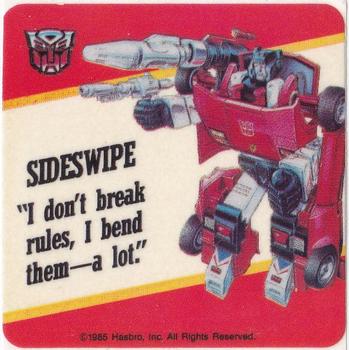 1985 Hasbro Transformers - Stickers #NNO Sideswipe Front