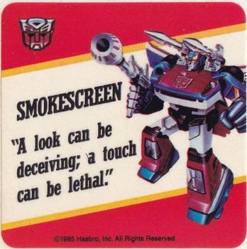 1985 Hasbro Transformers - Stickers #NNO Smokescreen Front