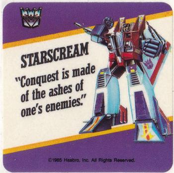 1985 Hasbro Transformers - Stickers #NNO Starscream Front