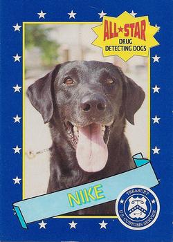 1992 Nabisco All-Star Drug Detecting Dogs #3 Nike Front