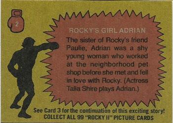1979 Topps Rocky II #2 Rocky's Girl, Adrian Back