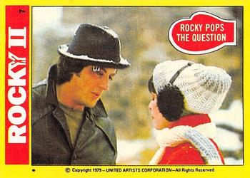 1979 Topps Rocky II #7 Rocky Pops the Question Front
