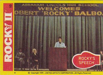 1979 Topps Rocky II #10 Rocky's Speech Front