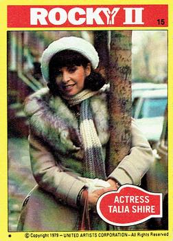 1979 Topps Rocky II #15 Actress Talia Shire Front
