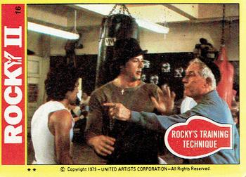 1979 Topps Rocky II #16 Rocky's Training Technique Front