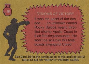 1979 Topps Rocky II #19 Visions of Victory Back