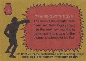 1979 Topps Rocky II #21 Training at the Gym Back