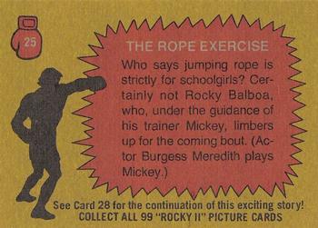 1979 Topps Rocky II #25 The Rope Exercise Back