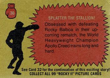 1979 Topps Rocky II #30 Splatter the Stallion! Back