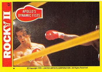 1979 Topps Rocky II #57 Apollo's Dynamic Fists Front