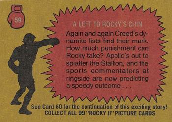 1979 Topps Rocky II #59 A Left to Rocky's Chin! Back