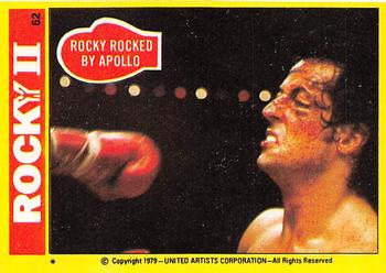 1979 Topps Rocky II #62 Rocky Rocked by Apollo Front