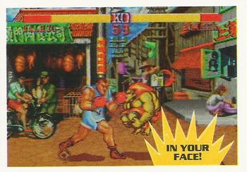 1993 Topps Street Fighter II #1 In Your Face! Front