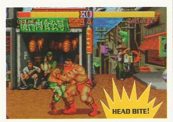 1993 Topps Street Fighter II #4 Head Bite! Front