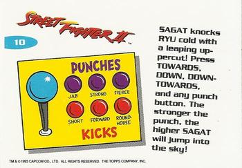 1993 Topps Street Fighter II #10 Tiger Upper Cut! Back