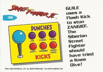 1993 Topps Street Fighter II #38 Be-Guiled Back